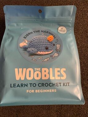 The Woobles Bjorn the Narwhal Crochet Kit - Blue